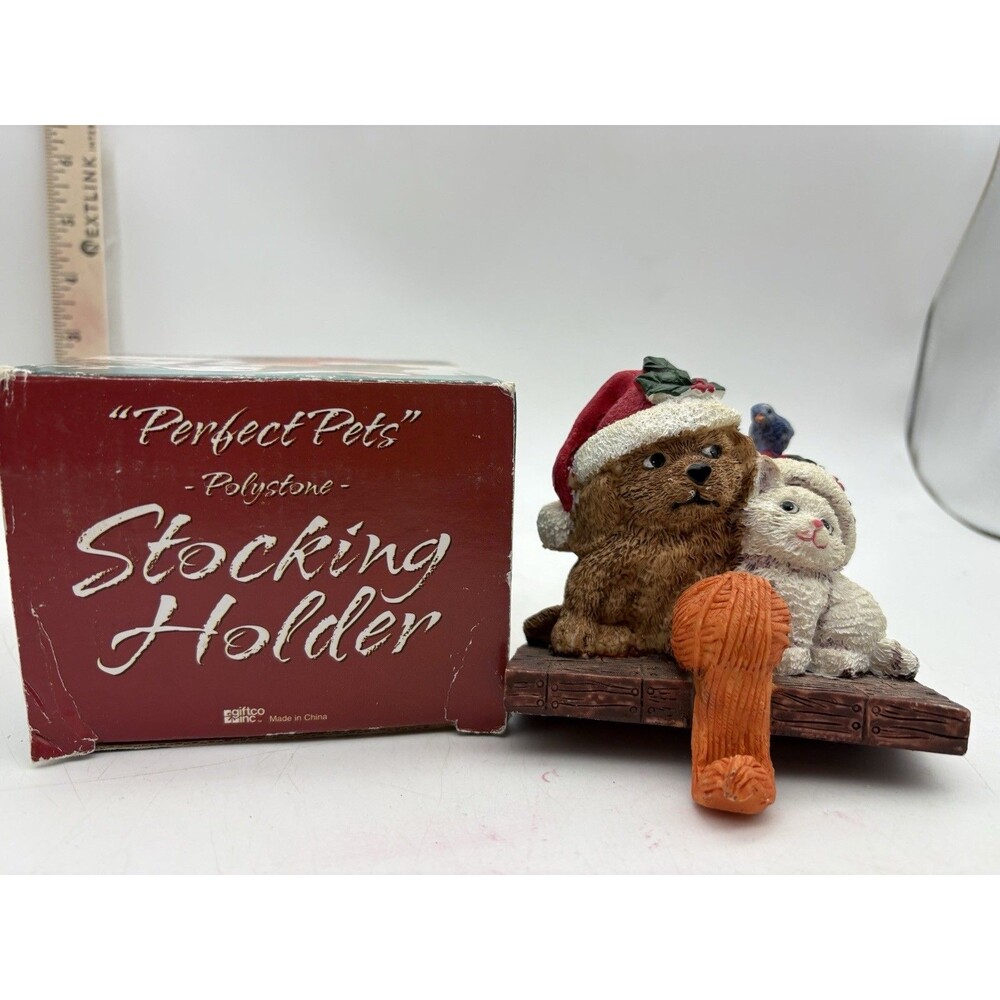2005 Perfect Pets Dog Cat Stocking Holder Ruth Morehead Giftco w/ Box - Picture 5 of 5